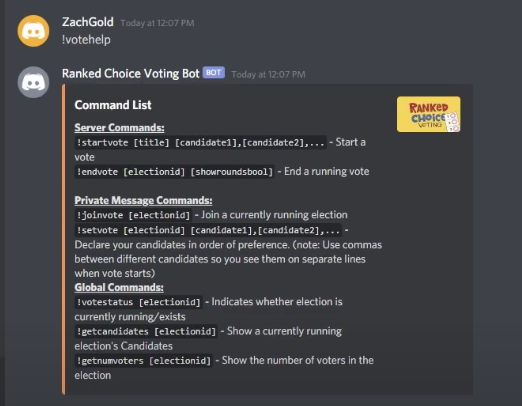 Ranked Choice Bot Screenshot 1